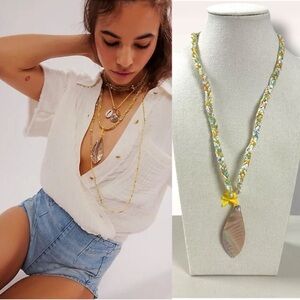 Free People Ariana OST Era Strand Necklace with Shell Pendant